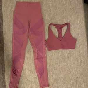 Alo yoga high waist bandage pants & base bra set
